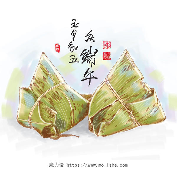 传统龙舟船节日要吃的的粽子端午节